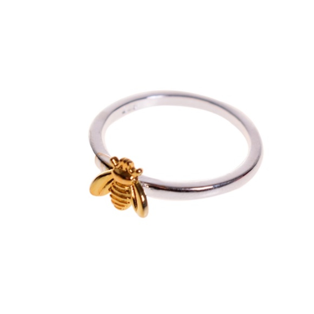 🐝 Two Tone Silver Yellow Gold Bee Ring 🐝 - Picture 7 of 7